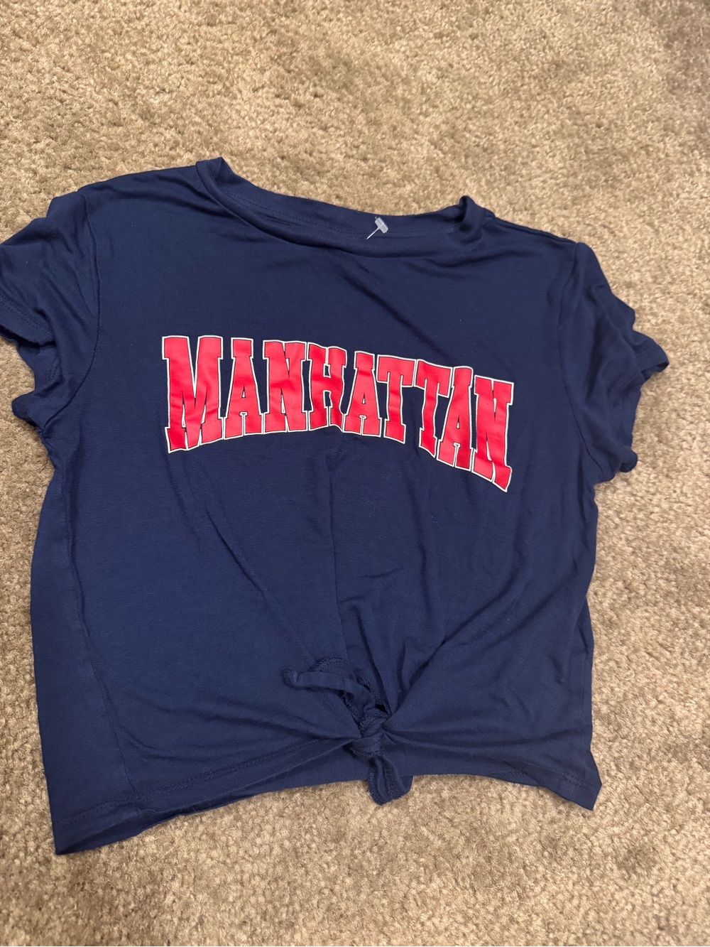 Women’s Navy Blue 'Manhattan' Graphic Tee